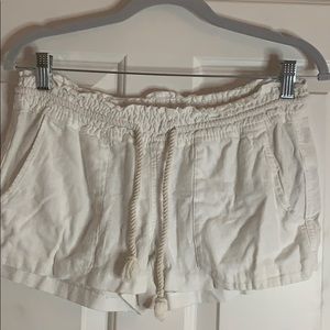 Roxy White Linen Shorts